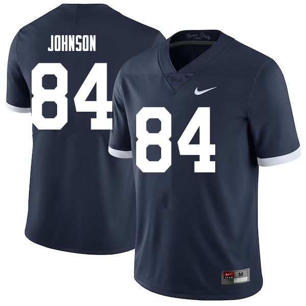 NCAA Nike Men's Penn State Nittany Lions Theo Johnson #84 College Football Authentic Throwback Navy Stitched Jersey NRT2598MB
